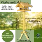 Preview: Vogelfutterhaus mit Ständer aus Massivholz Vierbeinständer